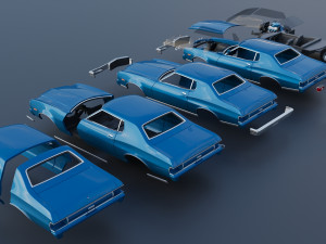 Gran Torino 1974 3D Print Model