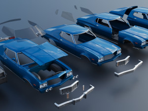 Gran Torino 1974 3D Print Model
