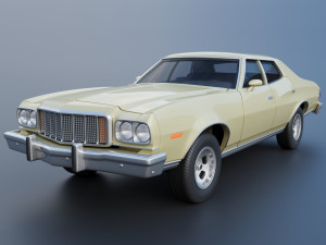 Gran Torino 4-Door Sedan 1974 Modelo de Impressão 3D