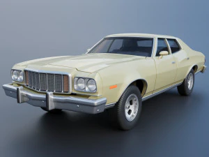 Gran Torino sed&atilde; de 4 portas 1974 Modelo de Impressão 3D