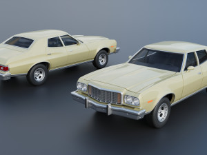 Gran Torino 4-Door Sedan 1974 Modèles 3D en vedette
