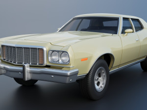 Gran Torino 4-Door Sedan 1974 Modèles 3D en vedette