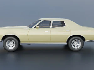 Gran Torino 4-Door Sedan 1974 3D Print Model