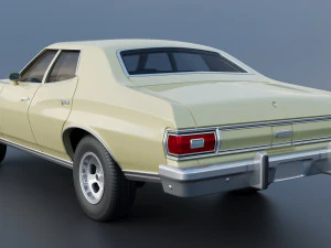 Gran Torino 4-Door Sedan 1974 3D Print Model