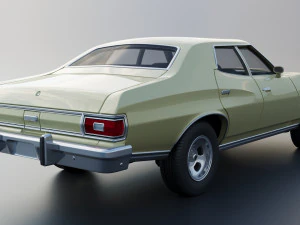 Gran Torino 4-Door Sedan 1974 3D Print Model