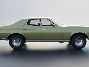 Gran Torino 4-Door Sedan 1974 Modèles 3D en vedette