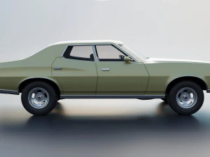 Gran Torino 4-Door Sedan 1974 3D Print Model