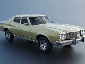 Gran Torino 4-Door Sedan 1974 3D Print Model