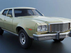 Gran Torino 4-Door Sedan 1974 3D Print Model