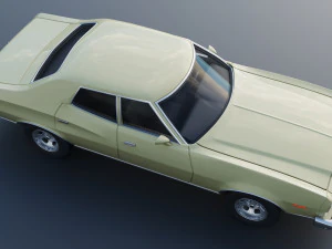 Gran Torino 4-Door Sedan 1974 3D Print Model