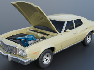 Gran Torino 4-Door Sedan 1974 Modèles 3D en vedette