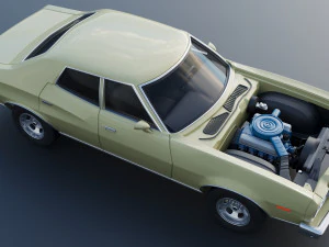 Gran Torino 4-Door Sedan 1974 3D Print Model