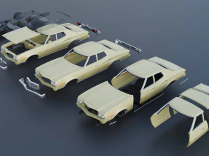 Gran Torino 4-Door Sedan 1974 3D Print Model