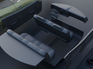 Gran Torino 4-Door Sedan 1974 Modèles 3D en vedette