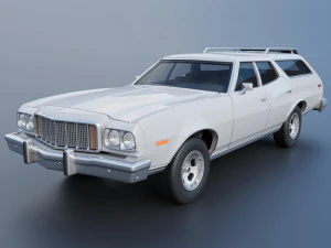 Vag&atilde;o Gran Torino 1974 Modelo de Impressão 3D
