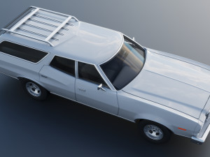 Gran Torino Wagon 1974 3D Baskı Modeli