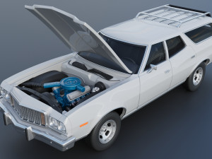 Gran Torino Wagon 1974 3D Baskı Modeli