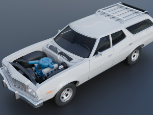 Gran Torino Wagon 1974 3D Baskı Modeli