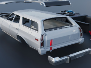 Gran Torino Wagon 1974 3D Baskı Modeli