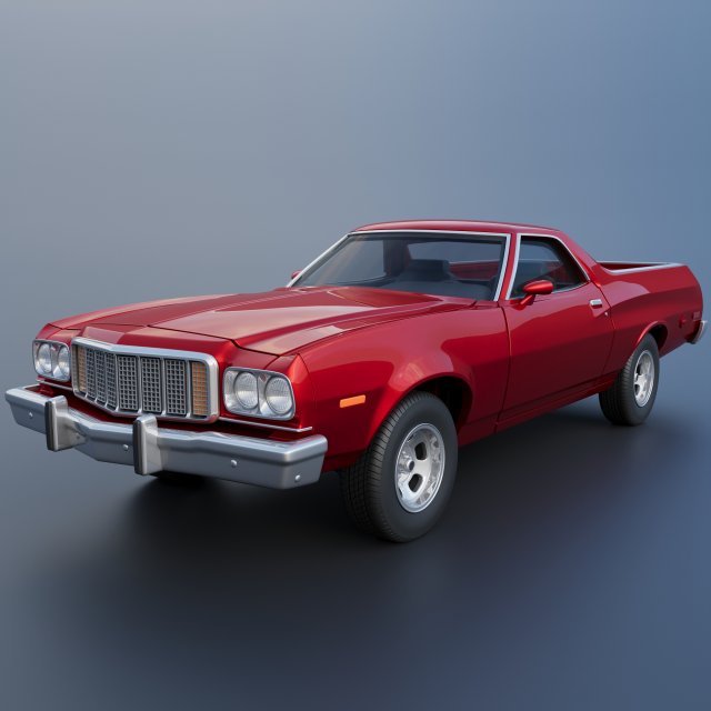 Ranchero 1974 Modelo de impresión 3D .c4d .max .obj .3ds .fbx .stl .blend 