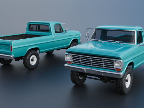 Pickup Truck F250 1969 3D Print Model