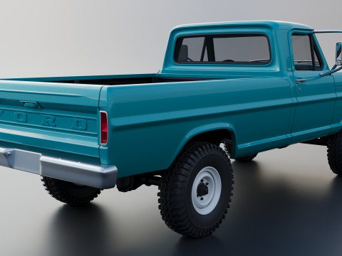 Pickup Truck F250 1969 3D Print Model
