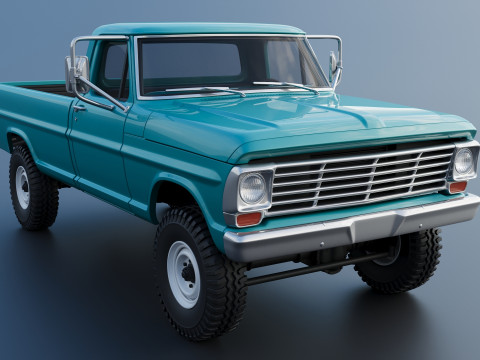 Pickup Truck F250 1969 3D Print Model