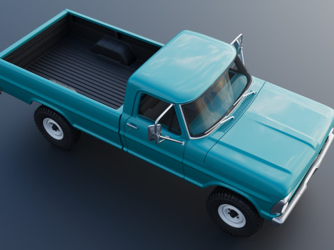 Pickup Truck F250 1969 3D Print Model