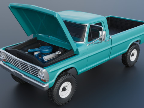 Pickup Truck F250 1969 3D Print Model