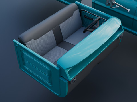 Pickup Truck F250 1969 3D Print Model