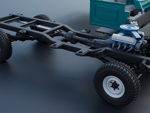 Pickup Truck F250 1969 3D Print Model