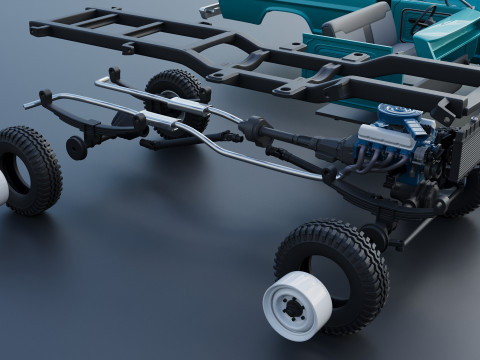 Pickup Truck F250 1969 3D Print Model
