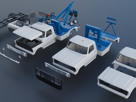 F-350 Wrecker 1969 Modelo de Impressão 3D