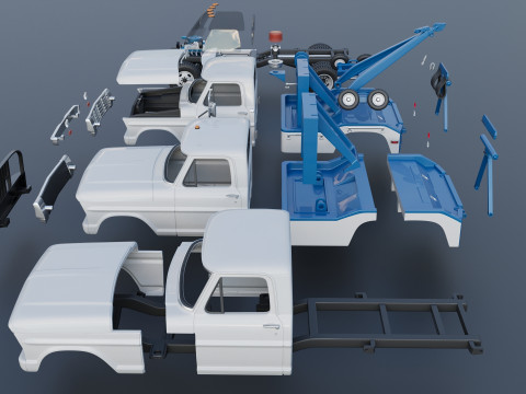 F-350 Wrecker 1969 Modelo de Impressão 3D