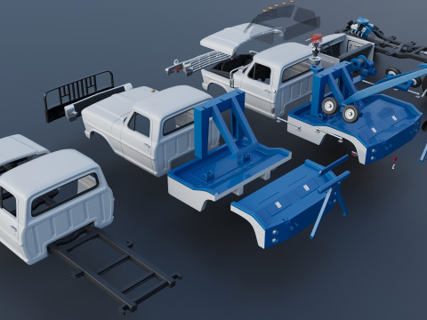 F-350 Wrecker 1969 Modelo de Impressão 3D
