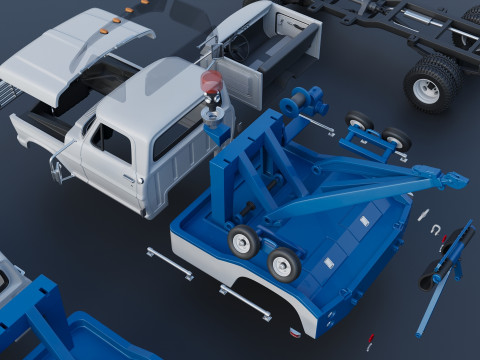 F-350 Wrecker 1969 Modelo de Impressão 3D