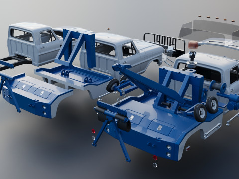 F-350 Wrecker 1969 Modelo de Impressão 3D