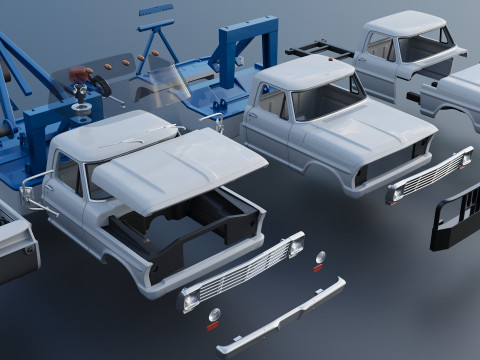F-350 Wrecker 1969 Modelo de Impressão 3D
