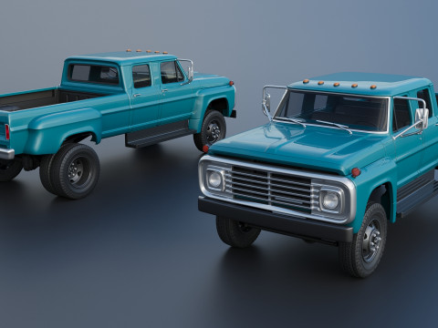 F-750 Crew Cab 1971 3D प्रिंट मॉडल
