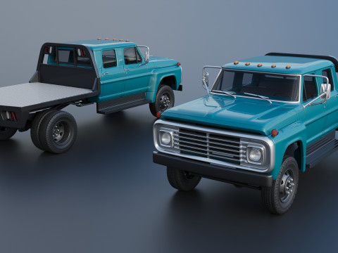 F-750 Crew Cab 1971 3D प्रिंट मॉडल