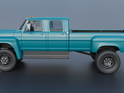 F-750 Crew Cab 1971 3D प्रिंट मॉडल