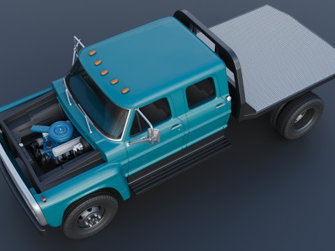 F-750 Crew Cab 1971 3D प्रिंट मॉडल