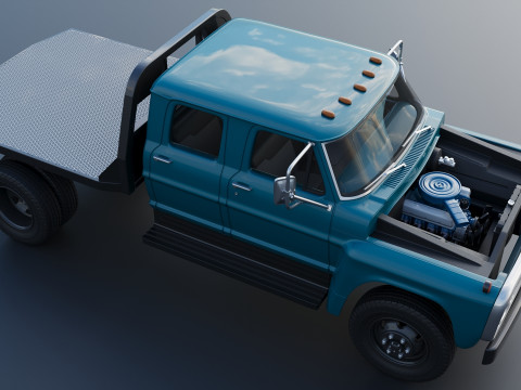 F-750 Crew Cab 1971 3D प्रिंट मॉडल
