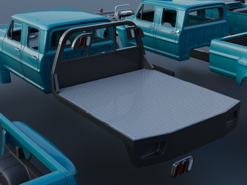 F-750 Crew Cab 1971 3D प्रिंट मॉडल