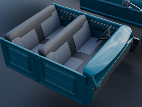 F-750 Crew Cab 1971 3D प्रिंट मॉडल