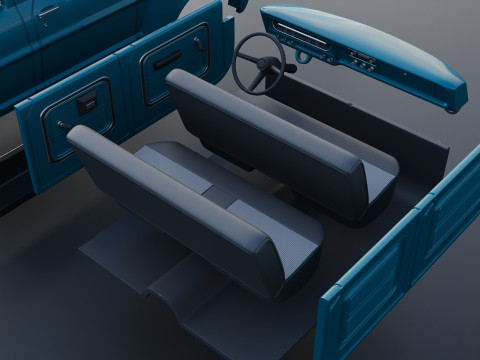 F-750 Crew Cab 1971 3D प्रिंट मॉडल