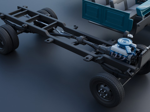 F-750 Crew Cab 1971 3D प्रिंट मॉडल