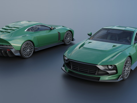 Aston Martin Valour 2024 Model Cetak 3D