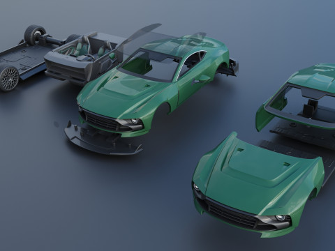 Aston Martin Valour 2024 Model Cetak 3D