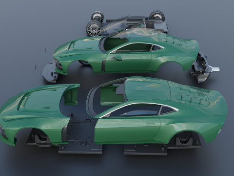 Aston Martin Valour 2024 Model Cetak 3D